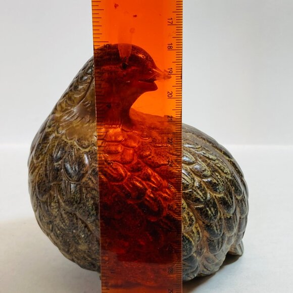 Quail Figurine MCM Vintage Ceramic Pottery Browns Japan as is 5.5 x 5 Bird - Picture 9 of 11